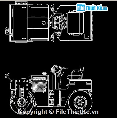 Bản vẽ,Bản vẽ autocad,mẫu xe lu,xe lu